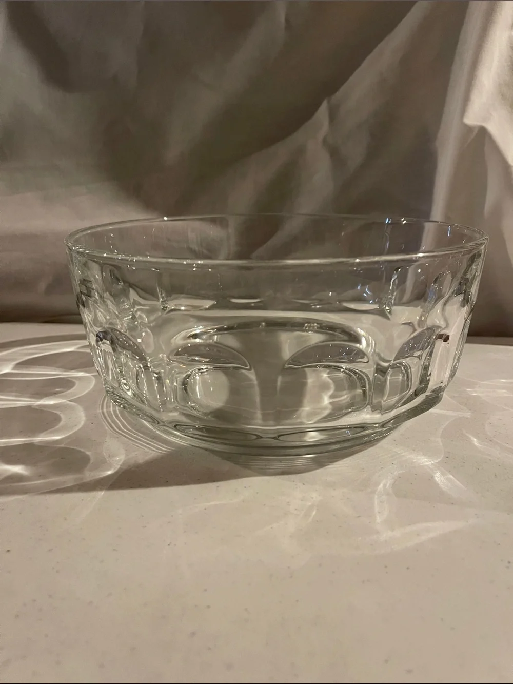 Vintage Clear Glass Serving Bowl